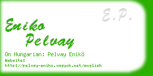 eniko pelvay business card
